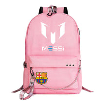 Sports Football Star Printed Usb Student Backpack For Leisure Travel Backpack