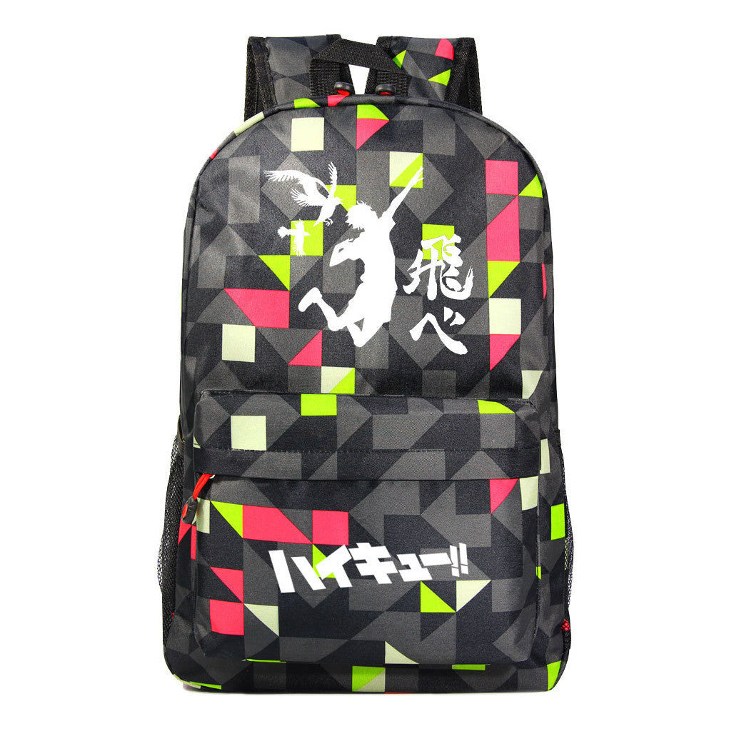 Fashion Volleyball Youth Flying Heart Printed Youth Student School Bag Men's And Women's Leisure Backpack