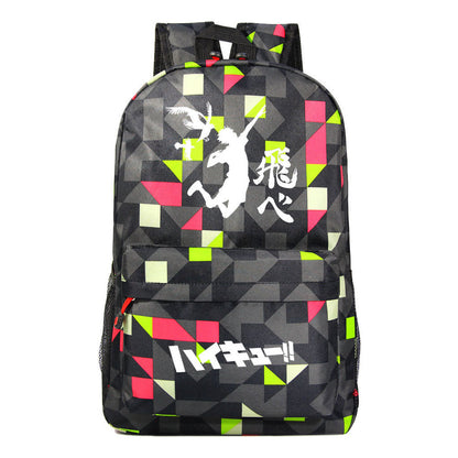 Fashion Volleyball Youth Flying Heart Printed Youth Student School Bag Men's And Women's Leisure Backpack