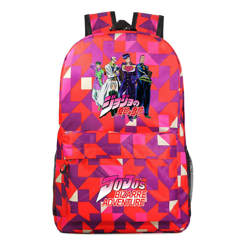 Cartoon Anime Jojo's Wonderful Adventure Print Student Backpack Casual Backpack