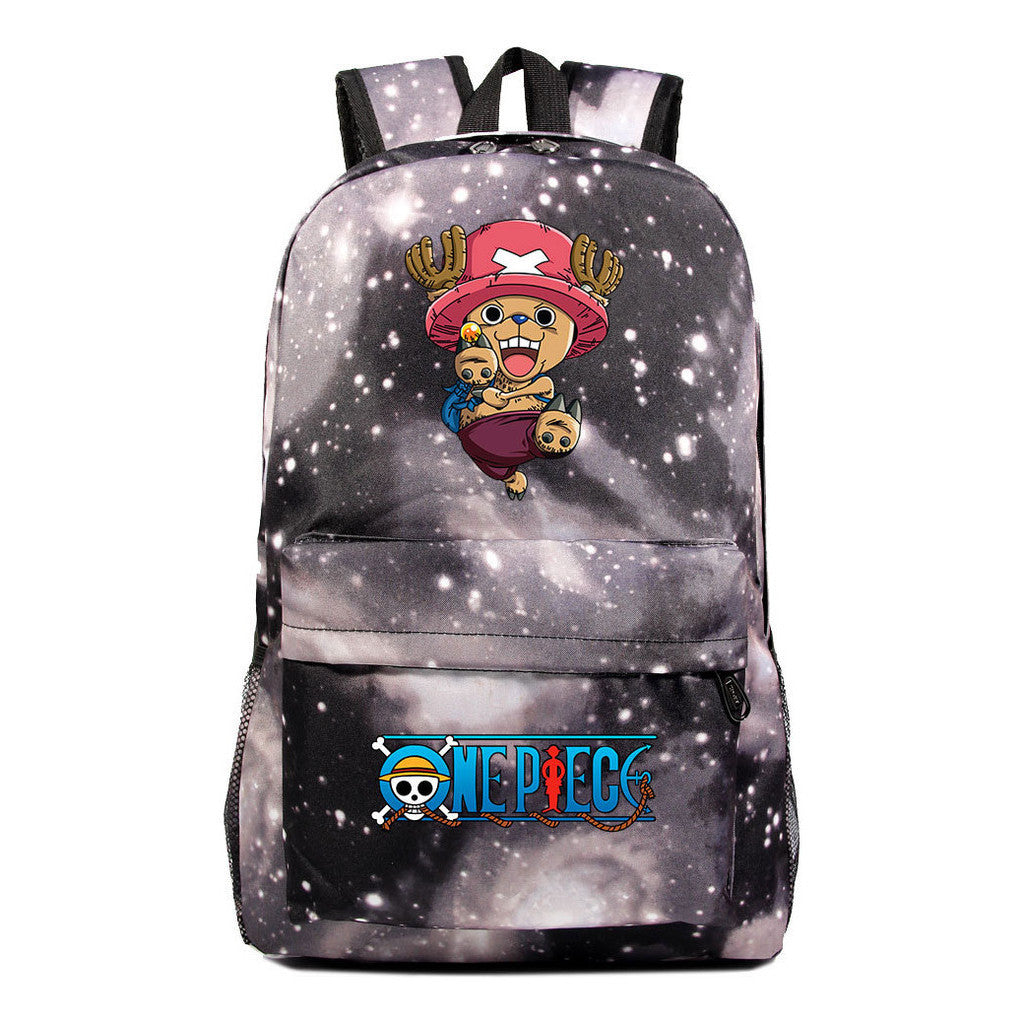 Anime One Piece Print Joba Youth School Bag Men's And Women's Leisure Backpack