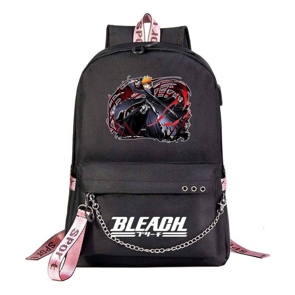 Death Print Usb Youth Student Backpack For Men And Women's Leisure Travel Backpack