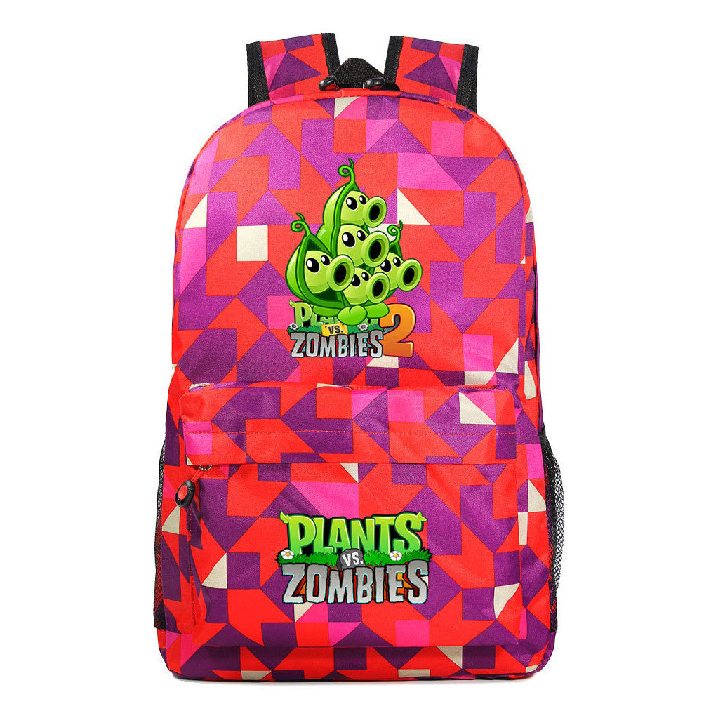 Game Plants Youth Student School Bag Men's And Women's Leisure Backpack