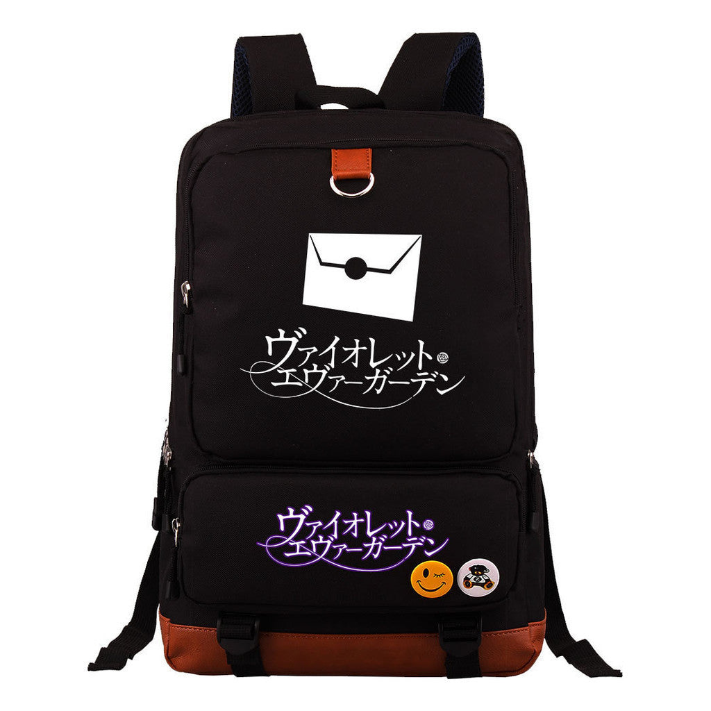 Violet Eternal Garden Printed Youth Student School Bag Large Capacity Travel Bag Men's And Women's Backpack