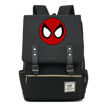 Superhero Printed Youth Student Backpack, Classic Backpack For Men And Women