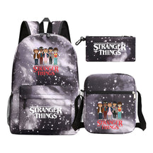 Strange Story Starry Sky Printed Youth Student Backpack 3-piece Set For Men And Women, Backpack Set