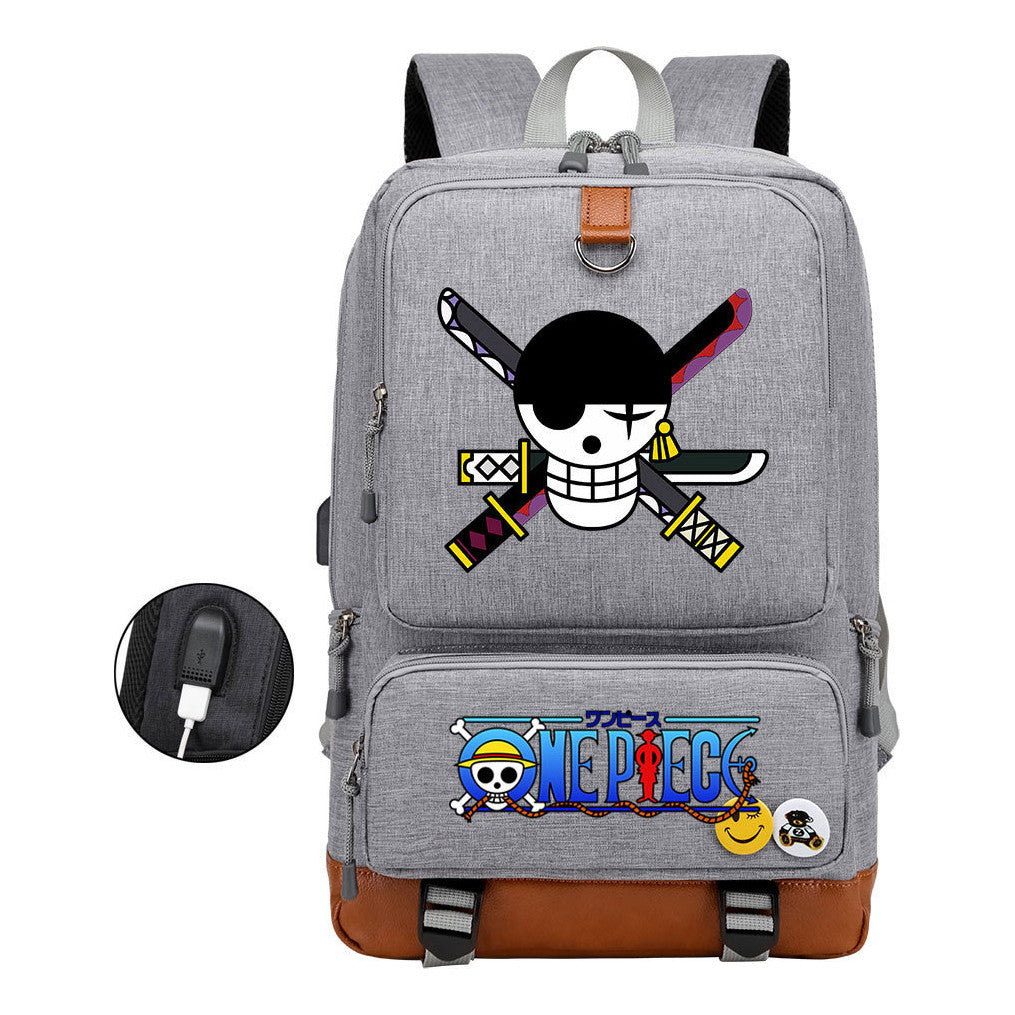 Printed Usb Youth Student Backpack For Leisure Travel Backpack