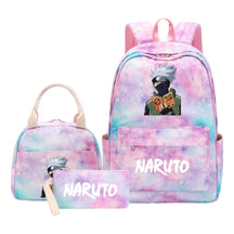 Naruto Teenage Girls School Bag Lunch Bag Three Piece Backpack Set