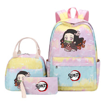 Cartoon Fashion Youth Student Girls School Bag Lunch Bag Three Piece Set Backpack