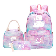 Naruto Teenage Student Girls School Bag Lunch Bag Three Piece Set Backpack Set