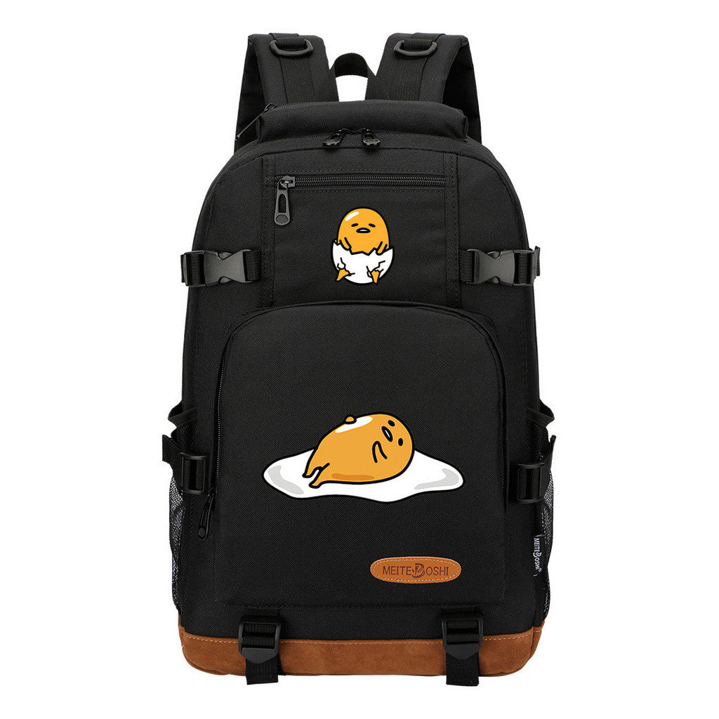Lazy Egg Teenage Student Backpacks Boys And Girls Backpack