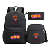 Anime Naruto Starry Sky Student School Bag Three Piece Set For Men And Women Backpack Set