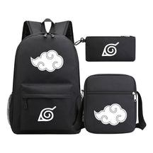 Anime Naruto Starry Sky Youth School Bag Three Piece Set For Men And Women Backpack Set