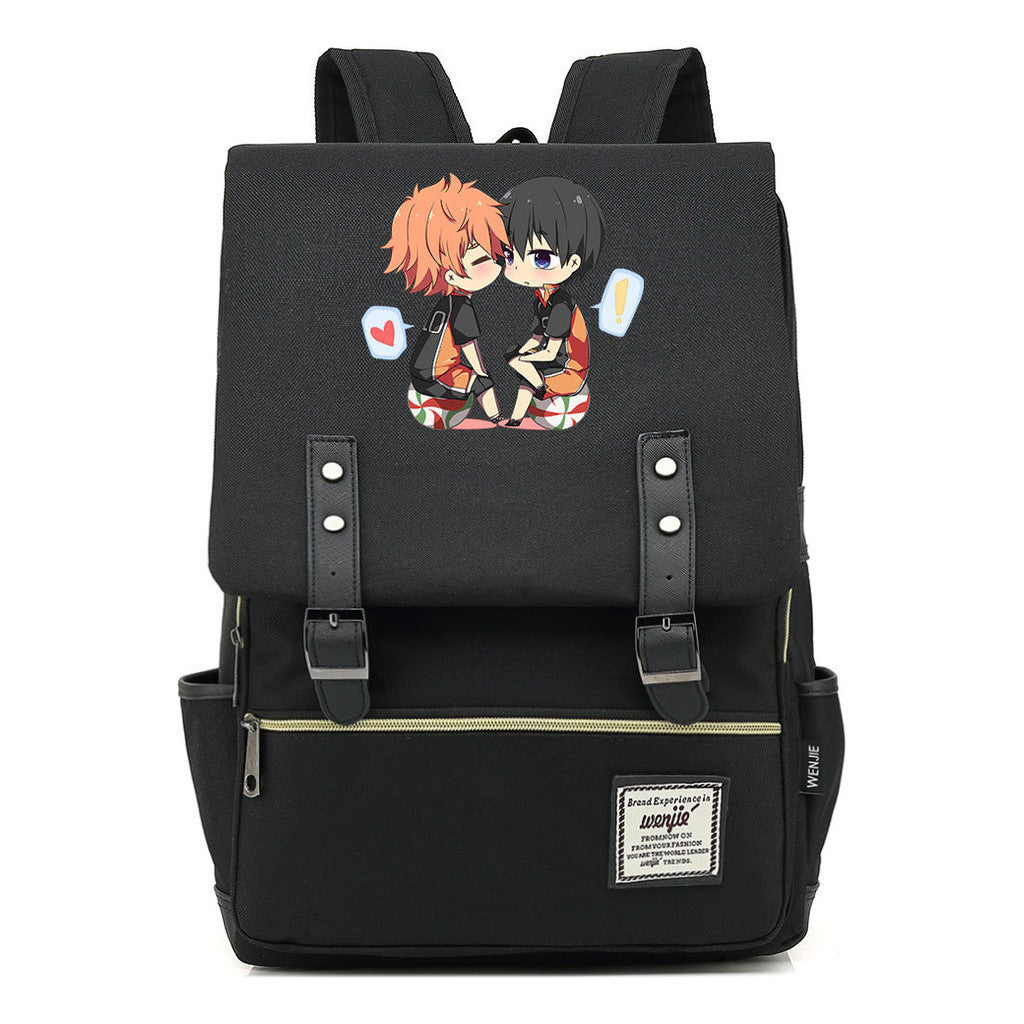 Volleyball Youth Printed Student School Bag Casual Belt Buckle Classic Backpack