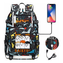 Volleyball Youth Usb Large Capacity Youth Student School Bag Men's And Women's Leisure Travel Backpack