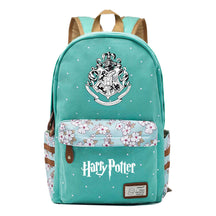 School Of Witchcraft And Wizardry Youth Student Backpack, Floral Canvas, Female Backpack