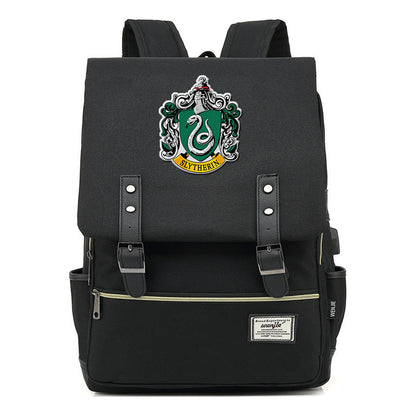 School Of Magic Schoolbag Usb Leisure Belt Buckle Backpack Men And Women