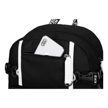 Sports Football Star Usb Printed Youth Student Backpack Leisure Travel Backpack
