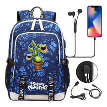 Monster Concert Printed Student Backpack Usb Leisure Backpack