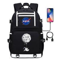 Fashionable Space Printed Usb Student Backpack Backpack Leisure Travel Backpack