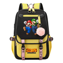 Printed Usb Youth Student Backpack For Men And Women With Casual Woven Strap Flap Backpack