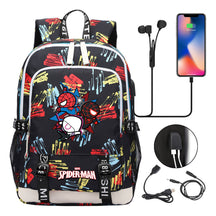 Superhero Printed Youth Primary And Secondary School Backpack Usb Men's And Women's Leisure Backpack
