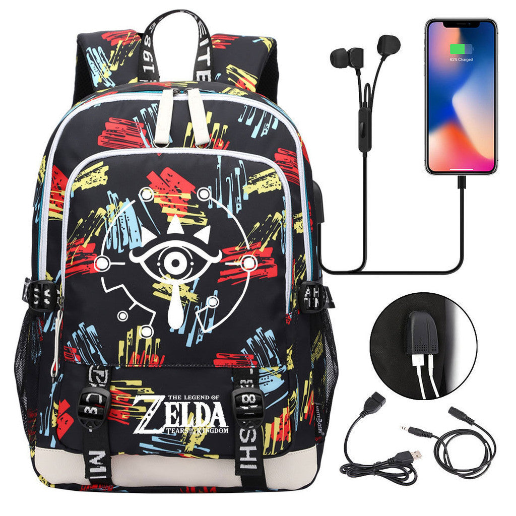Usb Student Backpack For Men And Women's Leisure Sports Backpack