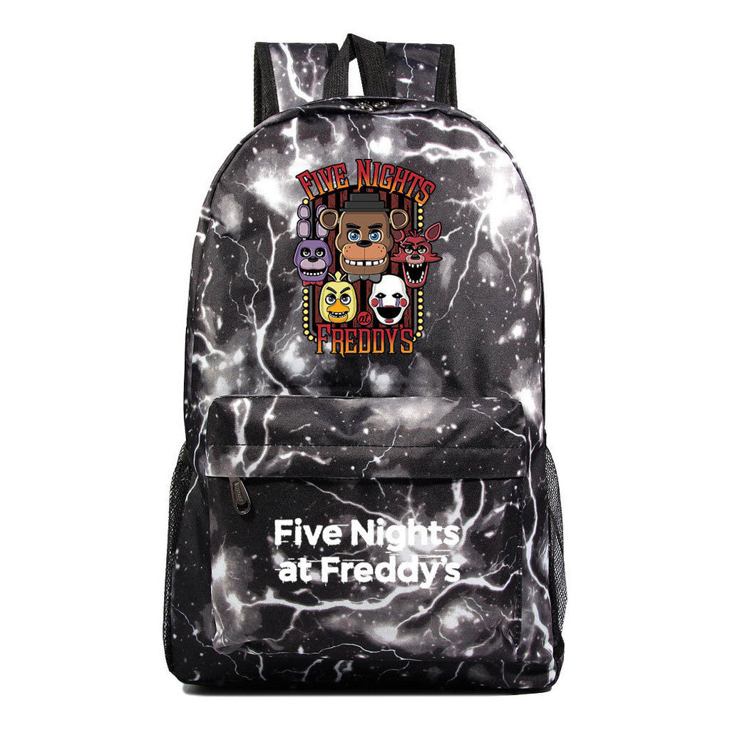 Fashionable Teddy Bear Game, Fashionable Starry Sky Student Backpack, Casual Backpack
