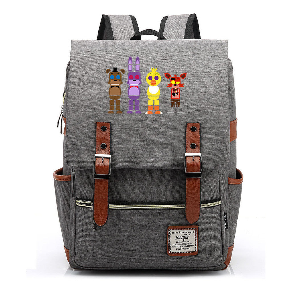 Toy Bear Game Printed Youth Student School Bag Casual Classic Backpack