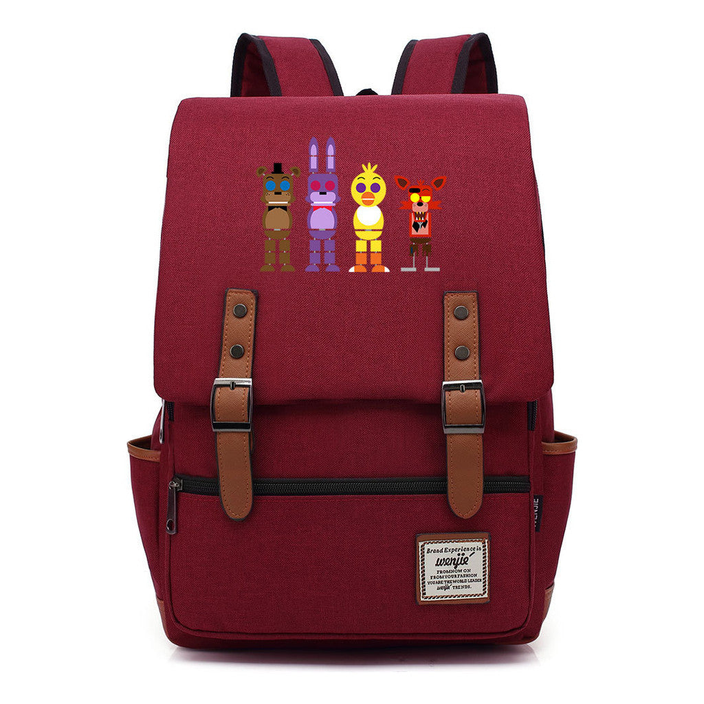 Toy Bear Game Printed Youth Student School Bag Casual Classic Backpack