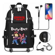 Strange Story Printed Usb Youth Student Backpack For Men And Women's Leisure Travel Backpack