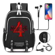Strange Story Printed Usb Youth Student Backpack For Men And Women's Leisure Travel Backpack