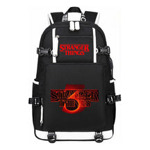 Strange Story Printed Usb Youth Student Backpack For Men And Women's Leisure Travel Backpack