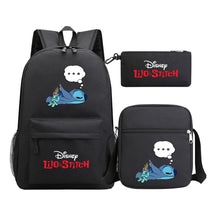 Starry Baby Stitch Printed Youth School Bag Three Piece Set For Men And Women Shoulder Set Backpack