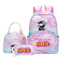 Naruto Student Girl Backpack Lunch Bag Three Piece Set Backpack Set