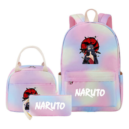 Naruto Girls School Bag Lunch Bag Three Piece Set Backpack Set
