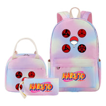 Naruto Student Girl Backpack Lunch Bag Three Piece Set Backpack Set