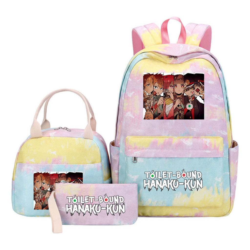 Student Girl Backpack Lunch Bag Three Piece Set Backpack Set