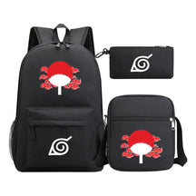 Anime Naruto Starry Sky Student School Bag Three Piece Set Backpack Set