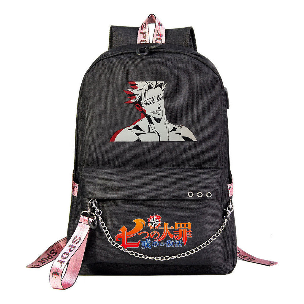 Usb Youth Student Backpack For Boys And Girls Leisure Travel Backpack