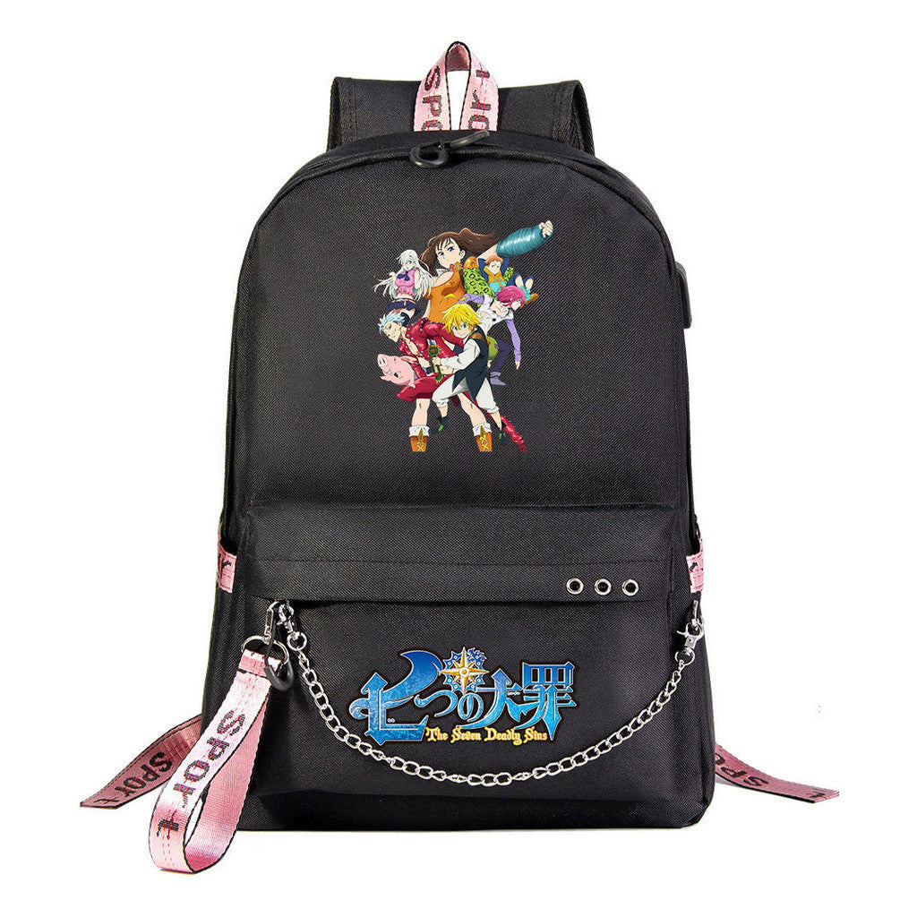 Usb Youth Student Backpack For Boys And Girls Leisure Travel Backpack