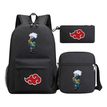 Anime Naruto Starry Sky Youth School Bag Three Piece Set For Boys And Girls Backpack Set