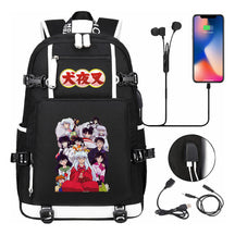 Anime Dog Yaksha Usb Earbuds Youth Student Backpack Travel Backpack