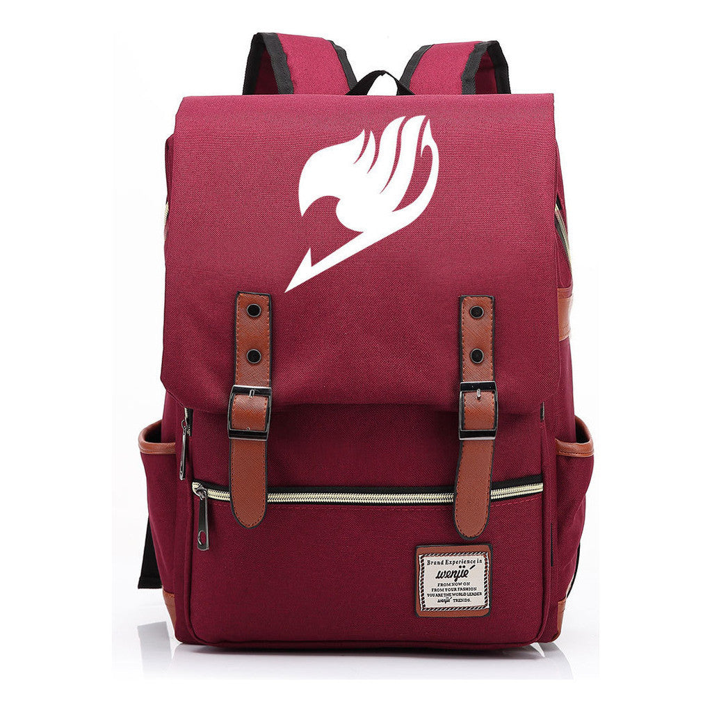 Printed Teenage Student Backpack For Men And Women With Casual Belt Buckle Classic Backpack