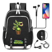 Monster Concert Printed Student Backpack Usb Leisure Backpack