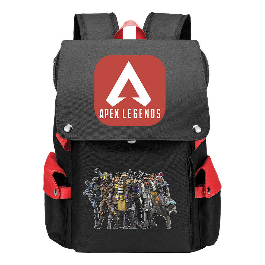Apex Hero Print Usb Charging Cap Headpiece Student Backpack Leisure Backpack