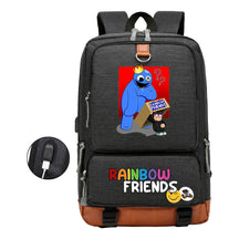 Rainbow Friend Usb Youth School Bag Leisure Travel Backpack