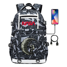 Printed Usb Youth School Bag Backpack Leisure Travel Backpack