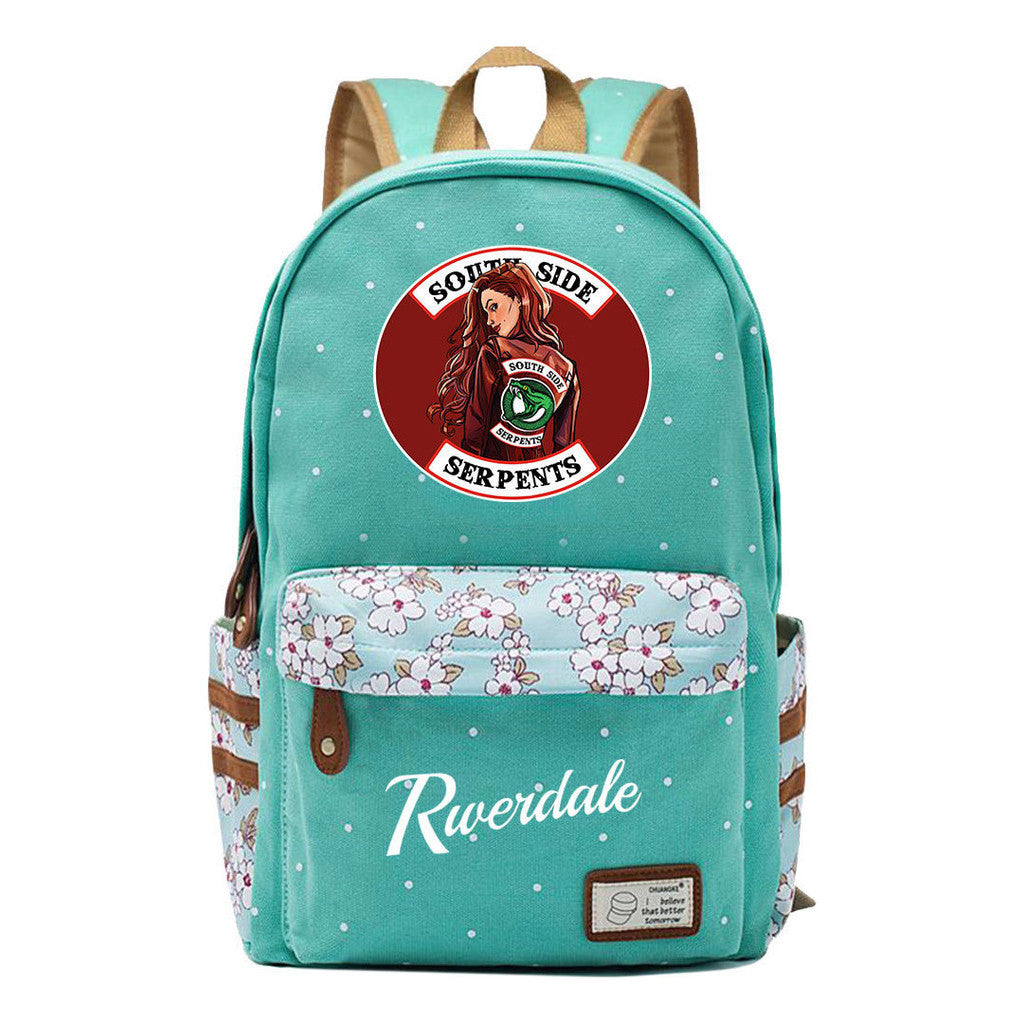Valley Town Printed Student School Bag Fashion Leisure Backpack