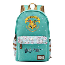 School Of Witchcraft And Wizardry Student Backpack With Floral Canvas Backpack